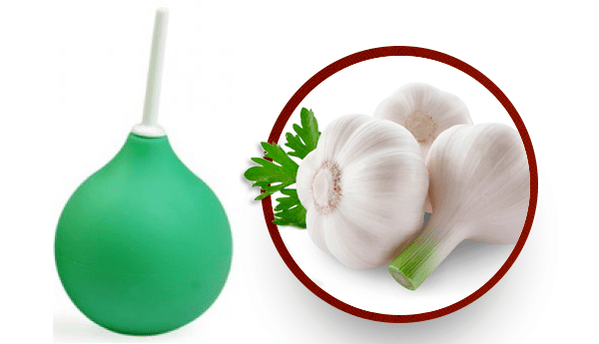 Garlic enemas will help cleanse the intestines of worm eggs