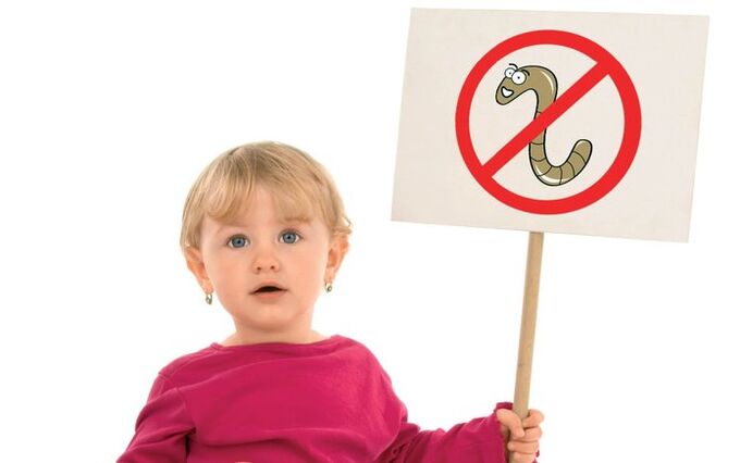 Prevention will save a child from infection with worms